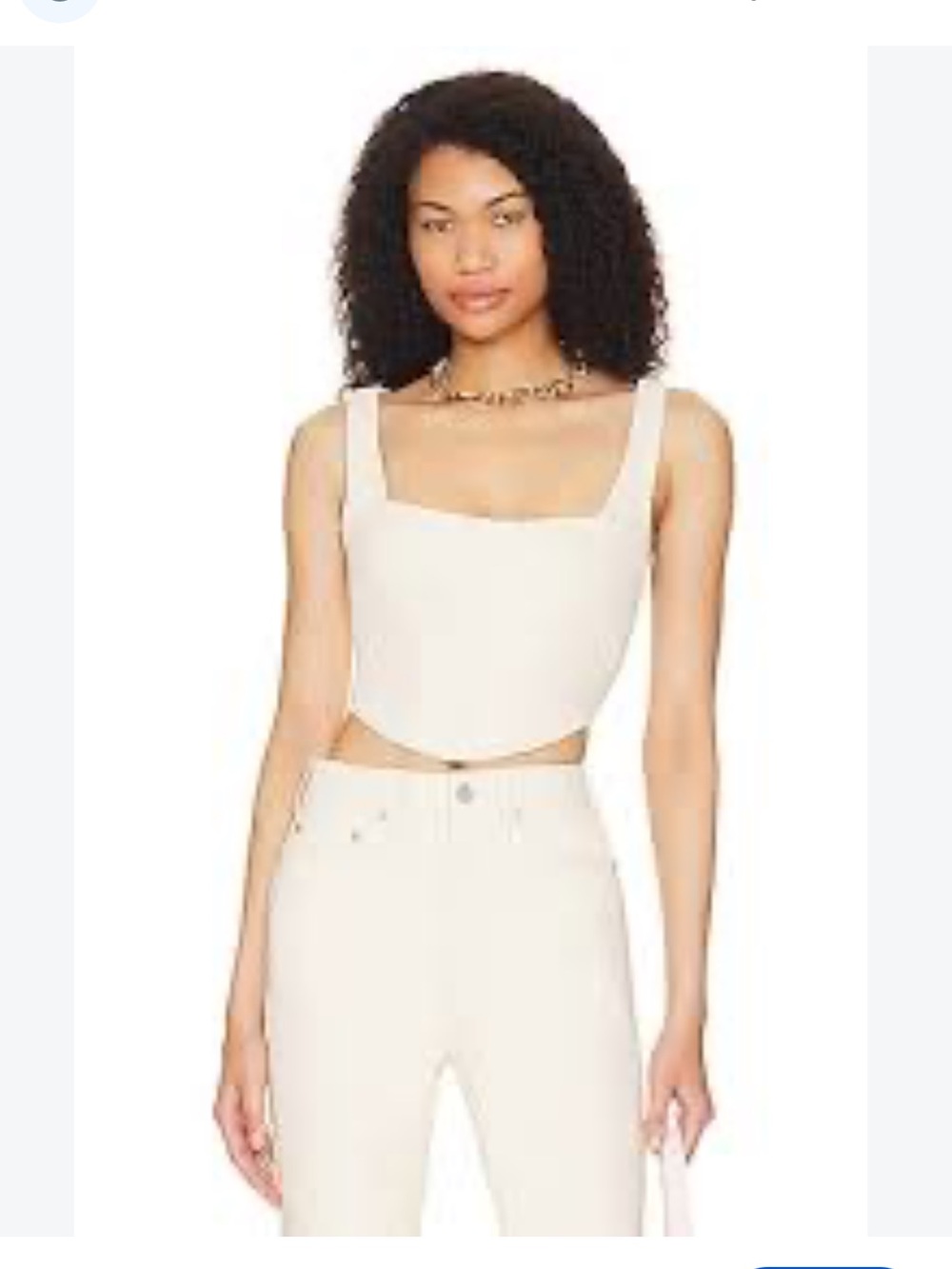Revolve AFRM Remmie Ivory Bustier Crop Top